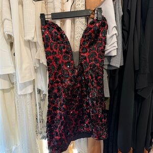 Sequin Leopard Print Dress